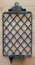 Antique 1900s HULL Industrial Cast Iron & Metal Clip Board Primitive  picture