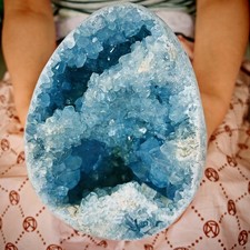 9.24LBNatural and beautiful blue lapis lazuli crystal cave mineral specimens picture