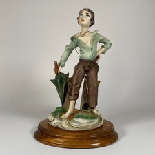 Vintage G. Barretto Italian Figurine Umbrella Capodimonte Style #323 8