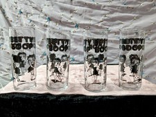 Betty Boop Vintage Set 4 drinking glasses, hardly ever used, RARE, Vintage 1993 picture