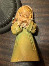 Anri Ferrandiz Girl With Dove Carved Wood Figure Italy Italian Vintage EUC picture