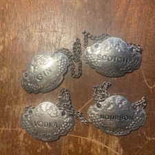 4-Arthur Court Bottle Liquor Tags. All Stamped On Back picture