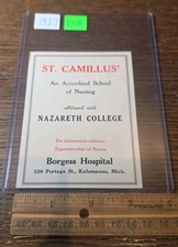 Atq 1927 St. Camillus Nursing School Nazareth College Borgess Hospita Picture AD picture