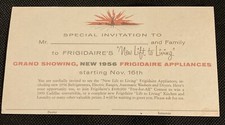 Frigidaire 1955 New Lift For Living Invitation Card picture