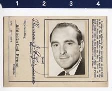 1945 US Navy ID of Associated Press Photographer Thomas Fitzsimmons picture