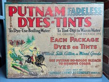 Vintage Putnam Fadeless Dyes Display Case picture