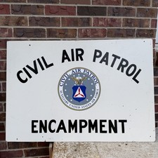 1970s Civil Air Patrol Encampment Sign Vintage USAF Auxiliary Military Aviation picture