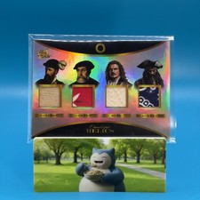 2025 Pieces of the Past Villains Blackbeard / Kidd / Pizarro / Cortes Quad Relic picture