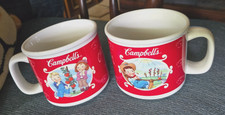 2002 CAMPBELL'S Kids Soup Mugs ~ Set of 2 ~ Houston Harvest 14 oz Cups Tomatoes picture