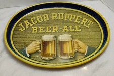 Rare Authentic Vintage Jacob Ruppert Beer-Ale Tin Tray picture