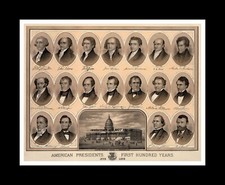 11x14 US Presidents First 100 Years PHOTO Poster Shows Signatures 1776-1876 WOW picture