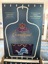 CROWN ROYAL LIMITED EDITION COLLECTOR'S 2024 NFL SEASON DETROIT LIONS BOX & BAG picture