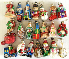 Thomas Pacconi Blown Glass Christmas Classics Ornaments Lot Of 22 picture