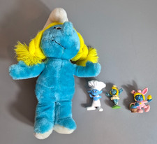 Vintage Smurfs Smurfette Lot Plush and Figures picture
