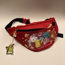 Pokemon “Pocket Monsters” Fanny Pack Vintage Retro (1st Gen) Red 90s Gamefreak  picture