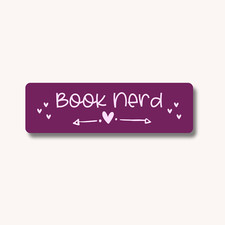 Bookmark for Books, Book Nerd Aesthetic, Gift for Bookworms, Laminated Purple picture
