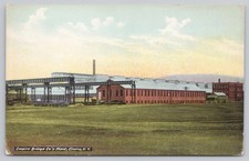 Vintage Elmira, NY Postcard Empire Bridge Co Steel Plant c.1910 Baker Bros Color picture