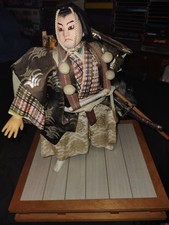 Vintage Japanese Doll Samurai Benkei Monk Warrior Kabuki Noh Kimono Sword Figure picture