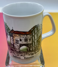 Tallinn Estonia Porcelain Hand Painted by RI/ Vintage 8oz Coffee Mug/www.Elves picture