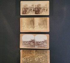 Spanish American and Philippine American Wars - Four Stereoviews - 1898-1902 picture