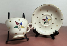 Royal Winton Order Of The Eastern Star Tea Cup & Saucer Masonic Made in England picture