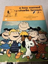 A Boy Named Charlie Brown Movie 1970 Schulz music book RARE Vince Guaraldi picture