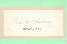 JOHN GREENLEAF WHITTIER  ABOLITIONIST   AUTOGRAPH picture