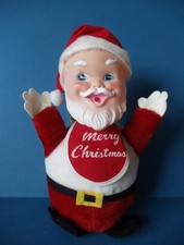 Vintage 1950s-60s Gund Musical Chime ROLY POLY SANTA Vinyl Head Doll Japan picture