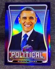 Barack Obama ⌛ PURPLE Rainbow Prism REFRACTOR Leaf Metal 2020 Political ONLY 20 picture