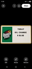 Vintage Quaker State Service Station Reader Board With Extra Decal & LTRS picture