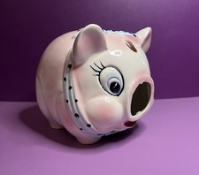 Vintage Lefton Pig Piggy Bank Cork Nose (missing) anthropomorphic  picture