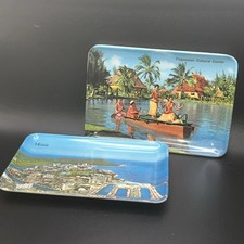 Vtg. Mebel Melamine Hawaii Mini Trays Set Of Two Movies Supply Of Hawaii Ltd. picture