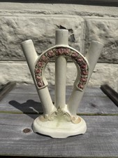 Vintage Weller Roma Vase Roma Triple Bud Vase Pottery Early 20th Century. 8x6” picture