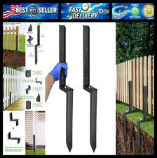 Heavy Duty Steel Fence Post Repair Kit, 32 Inch Long Anchor Ground Stakes for Re picture