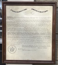 RARE 1865 EMANCIPATION PROCLAMATION SY BRENDE CHIROGRAPHER CIVIL WAR ERA RELIC picture