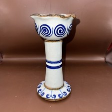 Xochiquetzal Mexican Pottery Teresa Duran Candle Holder Handmade In Mexico 6 3/4 picture
