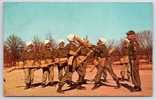 Fort Leonard Wood MO~Viet Nam Era Soldiers in Bayonet Training~1968 PM Postcard picture