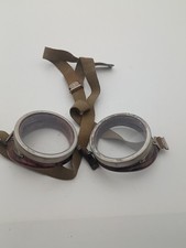Vintage C.B. & Q Lines Railroad Goggles Duralite Bakelite 1940's picture