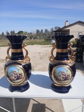 Royalty Porcelain Cobalt Blue Flower Vase 24 Inch Bone China picture