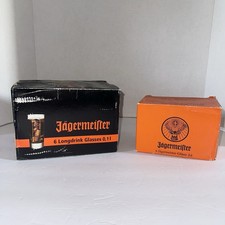 Jagermeister 0.1L Longdrink Barware Glasses + 2cl Frosted Footed Shot Glasses picture
