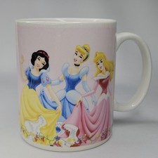 Gibson Disney 3 Princess Mug Snow White Cinderella Sleeping Beauty Castle 10oz picture