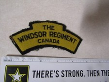 MILITARY PATCH OLDER CANADA CANADIAN TAB SCROLL THE WINDSOR REGIMENT CANADA picture