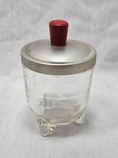 Vintage Mckee Glasbake Egg Coddler Cooker with Red Wooden Knob 1930s picture