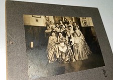 Rare Antique American Old Fashion Group Beautiful Women & Man Cabinet Photo 1905 picture