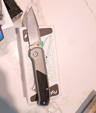 Flytanium Arcade Pocketknife Gray/Black Titanium Handle Awesome Condition picture