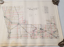 1969 Highway Map Polk County Minnesota Engineers Office 22.5x17.5 Color 1252 picture