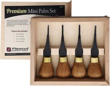 Flexcut Premium Cherry Wood 4pc Carving Knives Mini-Palm Tool Set FRP604 picture