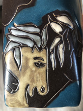 Mara Collection Cup Handcrafted Stoneware 12oz Mug Featuring Horses picture