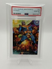1992 Marvel Masterpieces - Thanos - PSA 10 Low Pop Gem mint picture