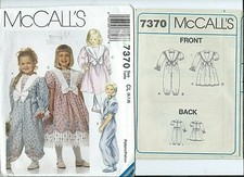 M 7370 sewing pattern old-fashioned DRESS darling JUMPSUIT sew UNCUT sizes 6,7,8 picture